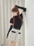 Étoile Check tweedジップスカート